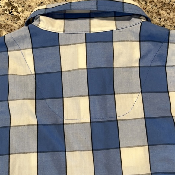 EUC Koret Vintage blue and white plaid longsleeve top - Picture 12 of 13